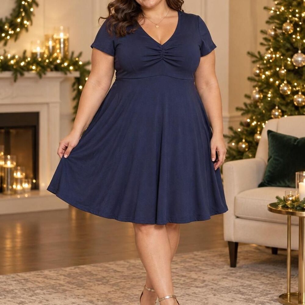 Unbranded Women's Navy and Blue Dress